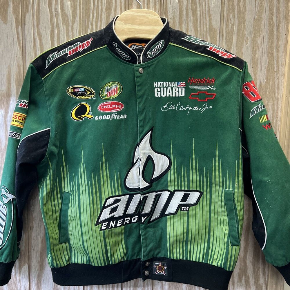 Jr Nation Nascar Dale Earnhardt Jr #88 Amp Energy Mtn Dew Jacket Jh 2xl
